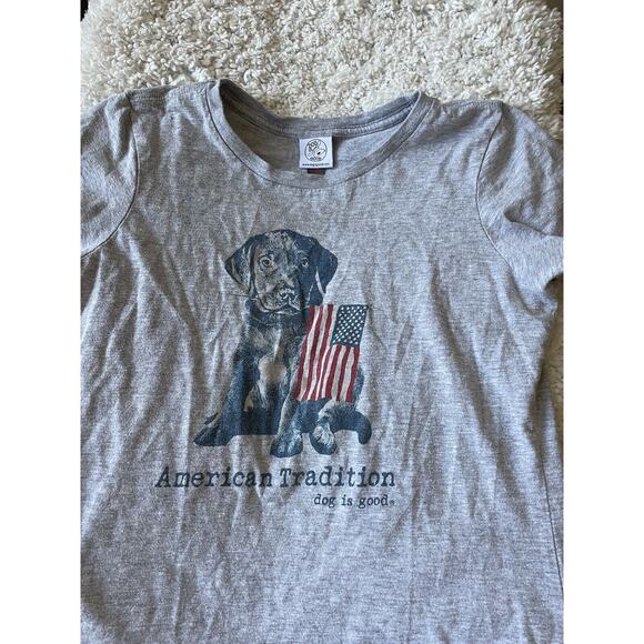 Dog Is Good Women’s Sz. S USA Flag Dog “ American Tradition” Tee. Cute, Fun - Picture 2 of 9